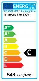 BTM P28s 110V 500W GE Lighting