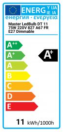 Master LEDBulb DT 11 75W 220V 827 A67 FR E27 dimm Philips
