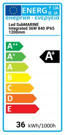 LED SubMARINE Integrated 36W 840 IP65 1200mm Osram