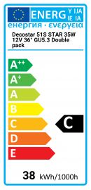 Decostar 51S STAR 35W 12V 36° GU5.3 Double pack Osram