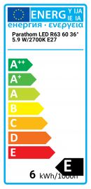 PAR Parathom R63 60 36° 5.9 W 2700K E27 Osram