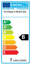 CFL TC-S Dulux S 7W 827 G23 Osram