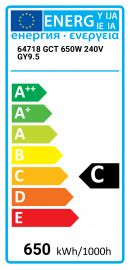 64718 GCT 650W 240V GY9.5 Osram