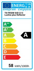  T8 FR58W 840 G13 Luxline plus Reflector Sylvania